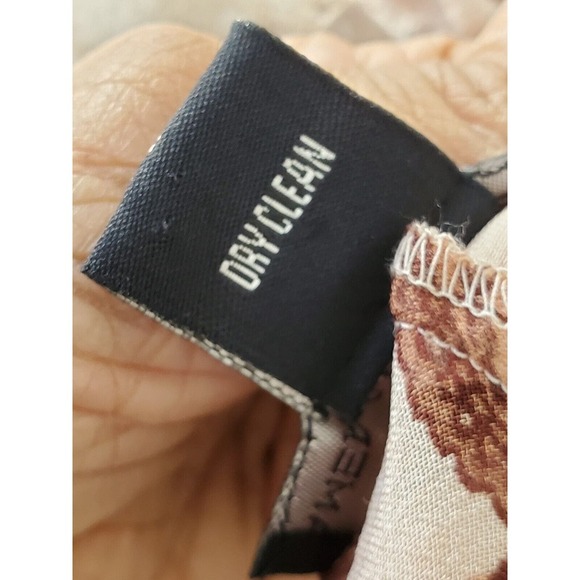 American Angel Women's Beige & Brown Rayon Round Neck Long Sleeve Top Blouse 1X - Picture 9 of 12